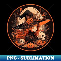 Spice Sass and Witchy Class Orange Black Witch Pumpkins and Skulls - Creative Sublimation PNG Download - Boost Your Success with this Inspirational PNG Download