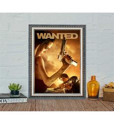 Wanted (2008) Movie Poster, Angelina Jolie Classic Movie