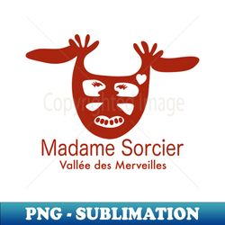 Madame Sorcier - Valle des Merveilles - rouge - Premium Sublimation Digital Download - Create with Confidence