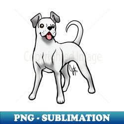 dog - boxer - natural white - modern sublimation png file - create with confidence