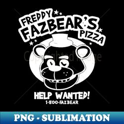 Vintage Freddy Fazbears Pizza White - Instant Sublimation Digital Download - Perfect for Personalization