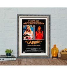 Carrie (1976) Movie Poster, Classic Movie Carrie Poster,