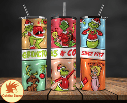 Grinchmas Christmas 3D Inflated Puffy Tumbler Wrap Png, Christmas 3D Tumbler Wrap, Grinchmas Tumbler PNG 117