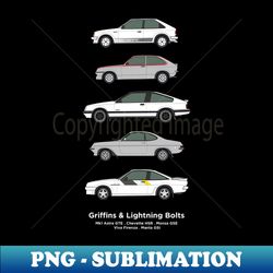 Griffins and lightening bolts car collection - Artistic Sublimation Digital File - Defying the Norms