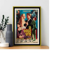 La dolce vita Movie Poster - High quality silk art print - Room decoration - Art Poster For Gift Custom Poster - Gift fo