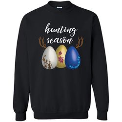 Hunting season Easter egg shirt Printed Crewneck Pullover Sweatshirt 8 oz