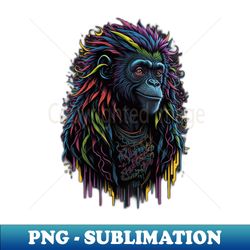 Colorful Monkey - Sublimation-Ready PNG File - Perfect for Personalization