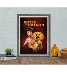 Enter The Dragon Movie Poster, Bruce Lee Classic