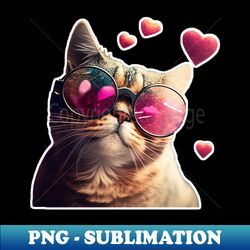 Cats and Hearts A Valentines Day Celebration - Decorative Sublimation PNG File - Bold & Eye-catching