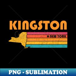 Kingston New York Vintage Distressed Souvenir - PNG Transparent Sublimation File - Transform Your Sublimation Creations