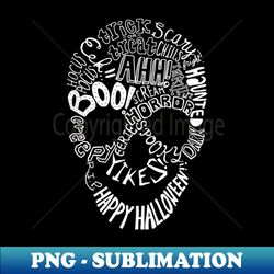 Halloween Skull Words - Decorative Sublimation PNG File - Add a Festive Touch to Every Day