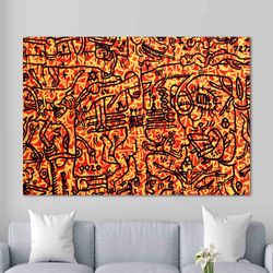 Keith Haring Canvas, Keith Haring Contemporary Art Canvas Print,Framed Canvas Printing,Keith Haring Creative art,Keith H