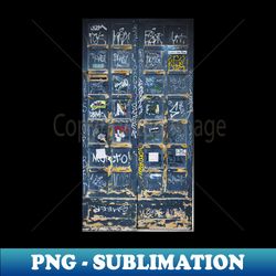 graffiti on closed door of abandoned house in city - png transparent sublimation file - transform your sublimation creations