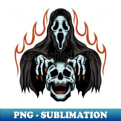 Masked Skeleton Necromancer - Creative Sublimation PNG Download - Defying the Norms