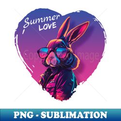 Summer love rabbit - Special Edition Sublimation PNG File - Vibrant and Eye-Catching Typography