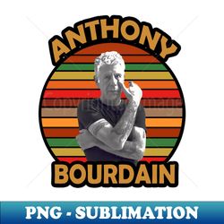 Retro Anthony Bourdain - Signature Sublimation PNG File - Create with Confidence