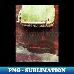 Old Green Car - High-Quality PNG Sublimation Download - Add a Festive Touch to Every Day