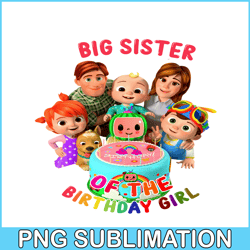Big Sister Of the Birthday Girl PNG Cocomelon Party PNG Cocomelon PNG