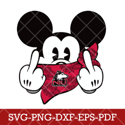 Northern Illinois Huskies_mickey NCAA 1SVG Cricut, Mickey NCAA Team SVG DXF EPS PNG Files