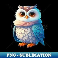 Winters owl transparent background - PNG Transparent Sublimation Design - Perfect for Personalization