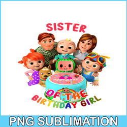 Sister Of The Birthday Girl PNG Cocomelon Girl PNG Cocomelon Birthdays PNG