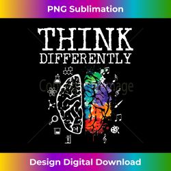 Neurodiversity - Think Differently ADHD Autism Tshirt - Futuristic PNG Sublimation File - Spark Your Artistic Genius