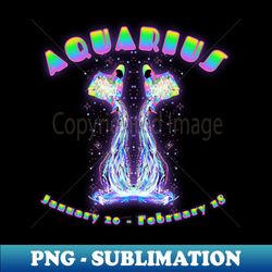Aquarius 8b Fuchsia - Retro PNG Sublimation Digital Download - Capture Imagination with Every Detail