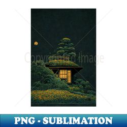 House in Nature - Modern Sublimation PNG File - Boost Your Success with this Inspirational PNG Download