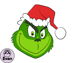 Grinch Christmas SVG, christmas svg, grinch svg, grinchy green svg, funny grinch svg, cute grinch svg, santa hat svg 84