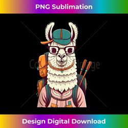 Smileteessports Funny Llama Hiking Nature Design Tank Top - Edgy Sublimation Digital File - Animate Your Creative Concepts