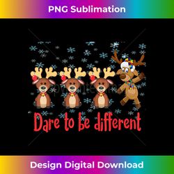 Autism Teacher Reindeer Dare To Be Different Christmas - Luxe Sublimation PNG Download - Access the Spectrum of Sublimation Artistry