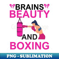 Brains beauty and boxing Light - Vintage Sublimation PNG Download - Instantly Transform Your Sublimation Projects