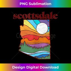 Scottsdale Arizona Vintage Nature Design Outdoor Graphic Tank Top - Contemporary PNG Sublimation Design - Challenge Creative Boundaries