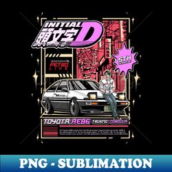 AE86 INITIAL D - Signature Sublimation PNG File - Enhance Your Apparel with Stunning Detail
