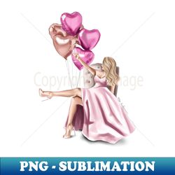 Heart Balloons - Exclusive PNG Sublimation Download - Enhance Your Apparel with Stunning Detail