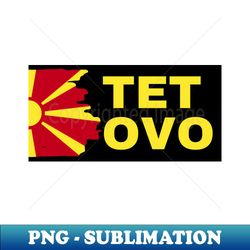 Tetovo City with North Macedonia Flag Design - Exclusive PNG Sublimation Download - Create with Confidence