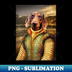 Dachshund Dog Portrait - Penny - PNG Transparent Sublimation File - Add a Festive Touch to Every Day