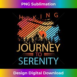 Hike Trekking Mountains Adventures Journey To Serenity Tank Top - Sublimation-Optimized PNG File - Immerse in Creativity with Every Design