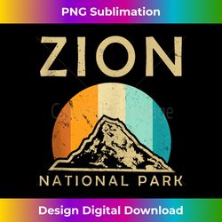 Retro Zion National Park Hiking Tank Top - Eco-Friendly Sublimation PNG Download - Channel Your Creative Rebel