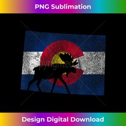 Moose State of Colorado Flag Cool Hiking Souvenir Gift - Sublimation-Optimized PNG File - Lively and Captivating Visuals