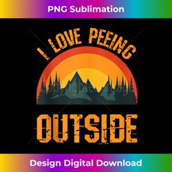 Funny I Love Peeing Outside Camping Hiking Tank Top - Urban Sublimation PNG Design - Striking & Memorable Impressions