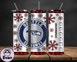 Seattle Seahawks Christmas Tumbler Png, NFL Merry Christmas Png, NFL, NFL Football Png 30