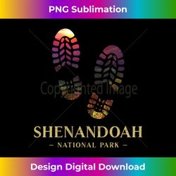 Shenandoah National Park Hiking Boot Print Souvenir Long Sleeve - Innovative PNG Sublimation Design - Ideal for Imaginative Endeavors