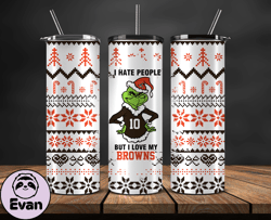 Cleveland Browns Christmas Tumbler Png, NFL Merry Christmas Png, NFL, NFL Football Png 102