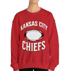 Kansas City Sweatshirt, Vintage KC Football Sweater, Chiefs Sweatshirt, Kelce Sweatshirt, Retro Kansas City Sweatshirt