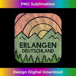 Erlangen Germany - Erlangen Deutschland Mountain Logo Tank Top - Luxe Sublimation PNG Download - Pioneer New Aesthetic Frontiers