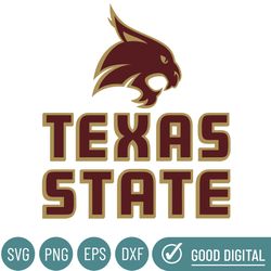 Texas State Bobcats Svg, Football Team Svg, Basketball, Collage, Game Day, Football, Instant Download