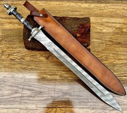 custom handmade Damascus steel Viking sword hand forged sword custom personalization sword art sword hand croft sword
