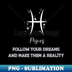 Pisces Zodiac - PNG Sublimation Digital Download - Create with Confidence