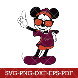 Virginia Tech Hokies_mickey NCAA 2SVG Cricut, Mickey NCAA Team SVG DXF EPS PNG Files